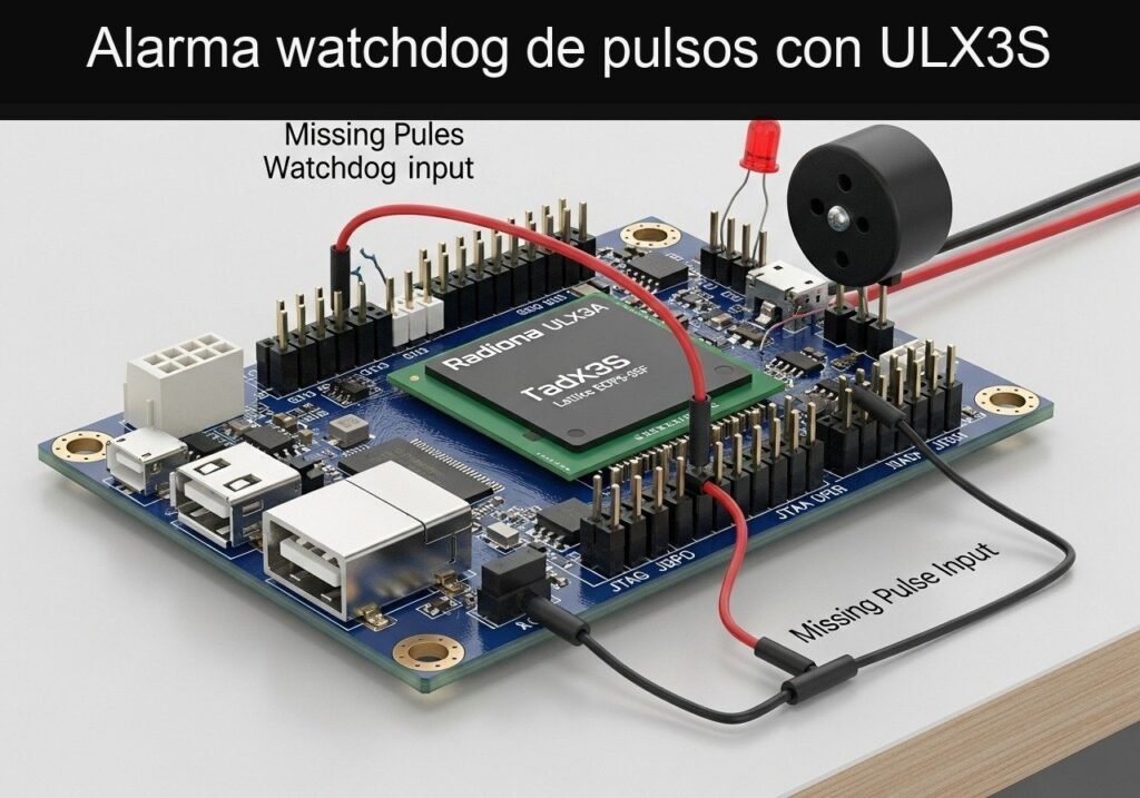Alarma watchdog de pulsos con ULX3S