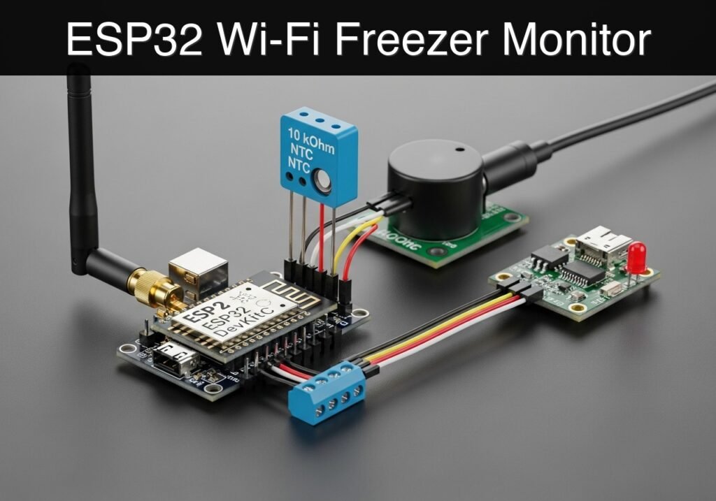 Practical case: ESP32 Wi-Fi Freezer Monitor — hero