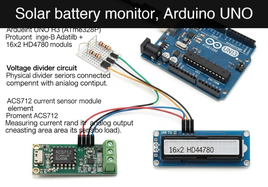 Practical case: solar battery monitor, Arduino UNO — hero