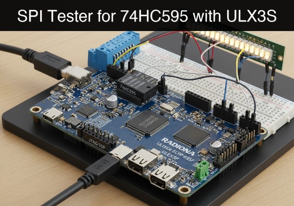 Practical case: SPI Tester for 74HC595 with ULX3S — hero