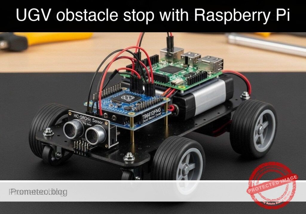 Practical case: UGV obstacle stop with Raspberry Pi — hero