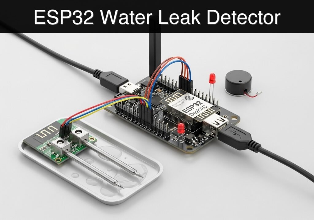 Practical case: ESP32 Water Leak Detector — hero