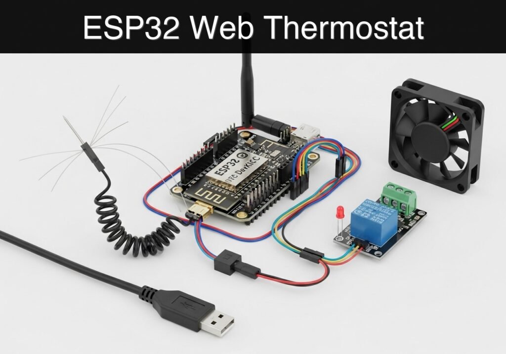 Practical case: ESP32 Web Thermostat — hero