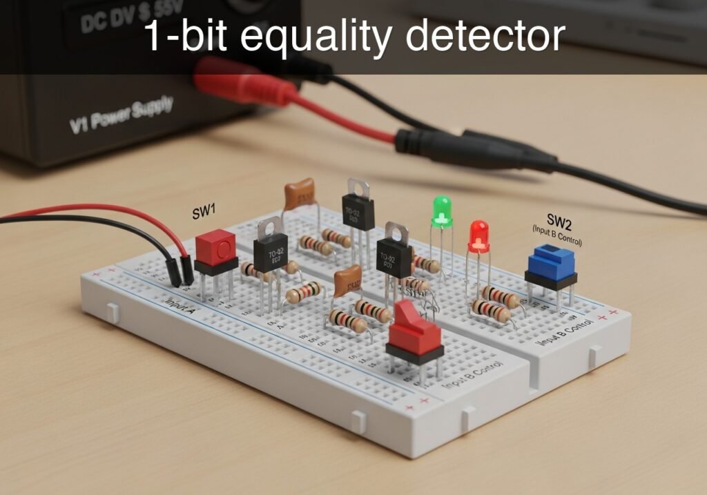 1-bit equality detector prototype (Maker Style)